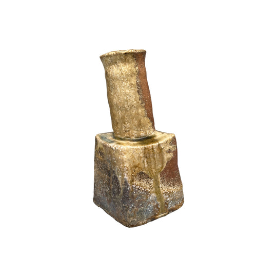 Vintage Japanese Ikebana Vase - Shigaraki Ware