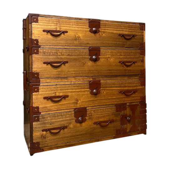 Japanese Isho Dansu, Kimono Storage Chest of Drawers - Paulownia | Meiji