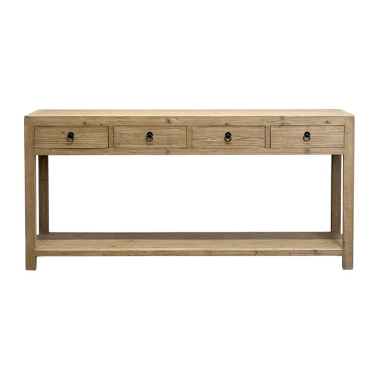 4 Drawer Table with Shelf II