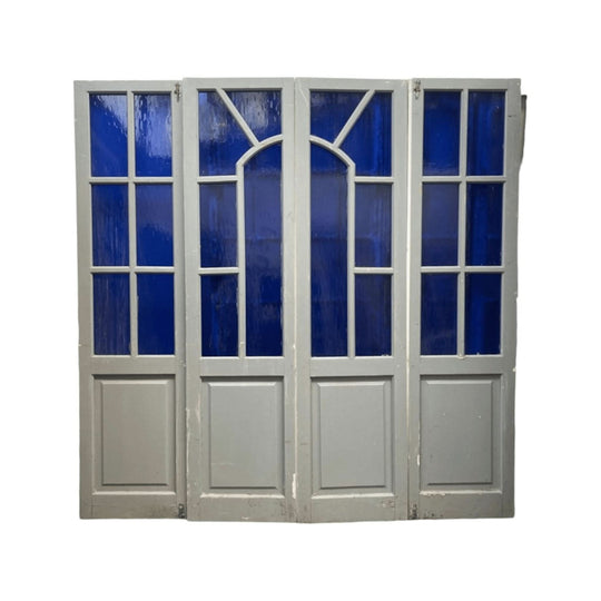 4 Piece Bi-Fold Glass Panelled Doors With Arched Detail