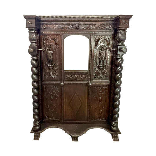 Renaissance Revival Oak Hall Stand