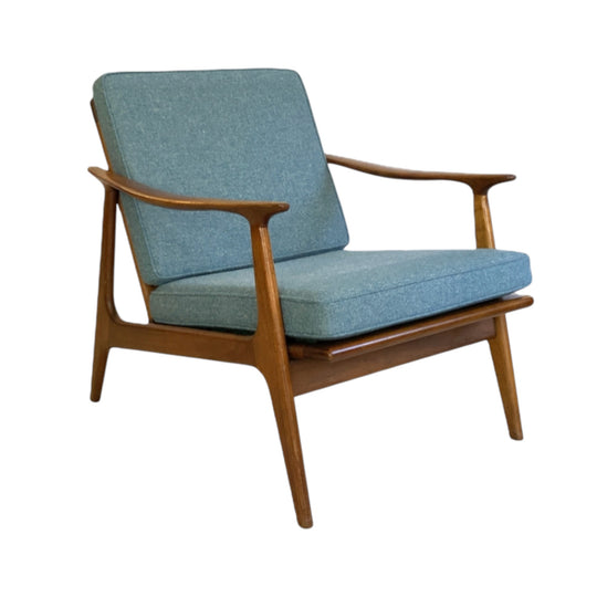 Parker Model 155 Lounge Chair. 4 available (3 x blue, 1 x orange) priced individually