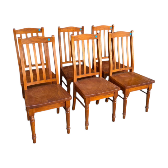 Set of 6 country-style dining chairs