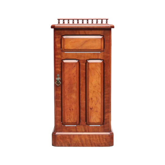 A Blain and Sons Liverpool Walnut Bedside Cabinet with Satinwood Inlay. B12918