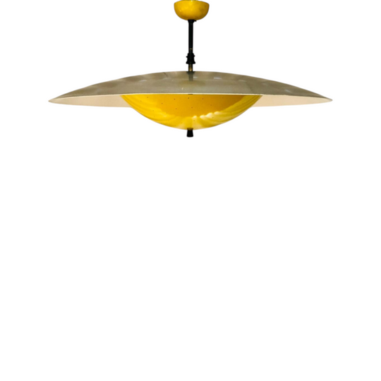 50’s/60’s mid-century FAB saucer pendant light - large 700mmDIA
