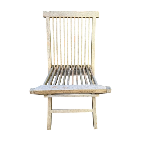 Teak Outdoor Dining Set - 2 Tables & 14 Folding Chairs