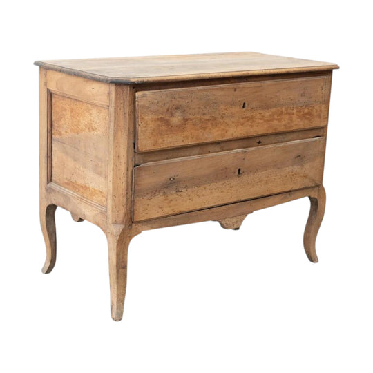 French 19th-Century Raw Timber Commode on Cabriole Legs