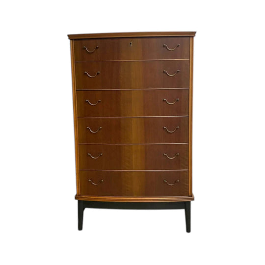 1960's Mid Century Swedish Highboard Chest of Drawers