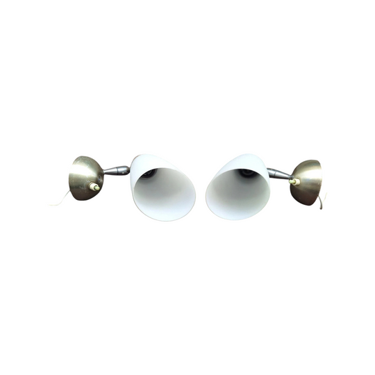 Pair of Vintage Adjustable Wall Light Fittings