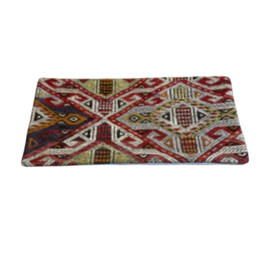 Cushion 60cm x 30cm repurposed from handmade Turkish carpets and Kilims.