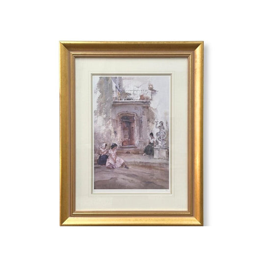 William Russell Flint (1880-1969) Three Ladies in Courtyard Ltd. Ed.16/650