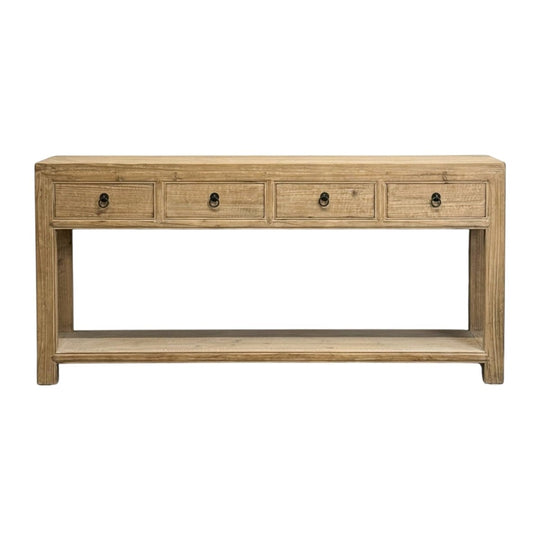 6 Drawer Table with Shelf