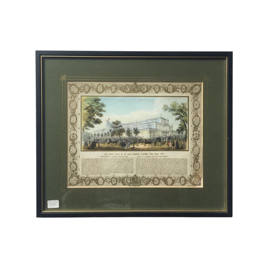 Coloured print "The Crystal Palace for the great Exhibition, Hyde Park, 1851"