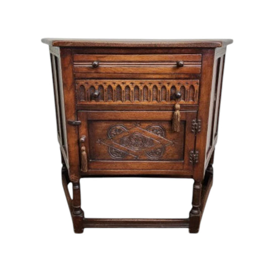 Antique Gothic Revival Cabinet in Oak