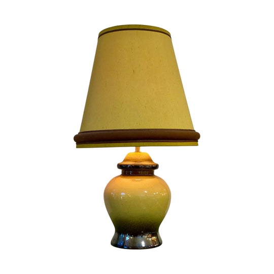 Vintage Mustard Ceramic Table Lamp - Original