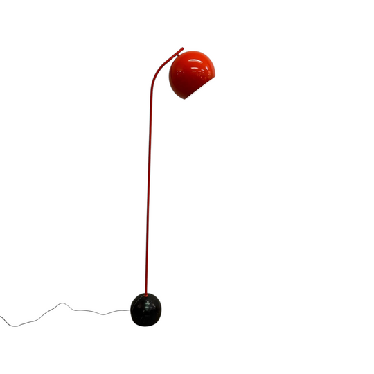 Vintage Post Modern Ball Floor Lamp With Marble Base