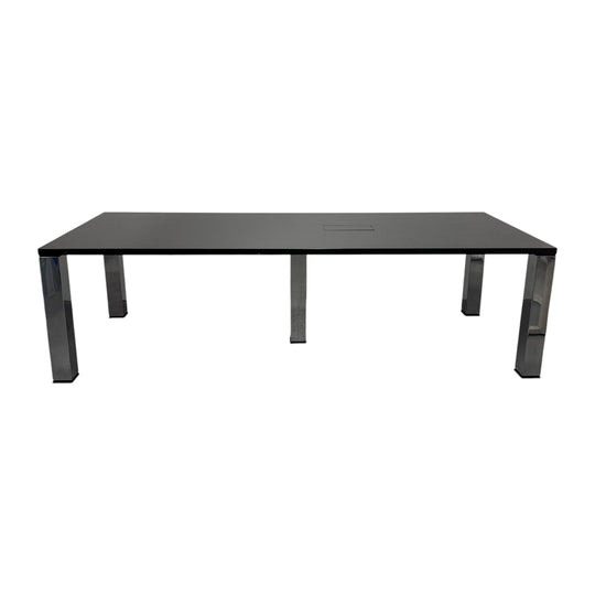 Wilkhahn CEO Boardroom Table - 2600 × 1000 mm (Black Nero Veneer)