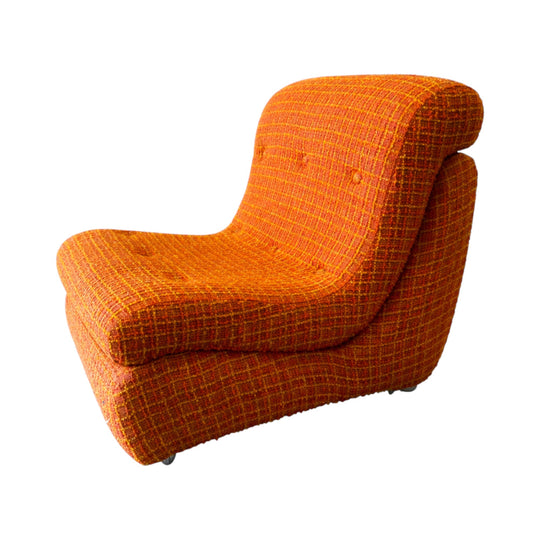 Sculptural 1970s Lounge Chair