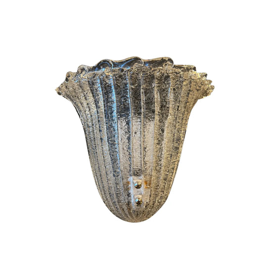 Large Murano Scalloped Shell Sconce