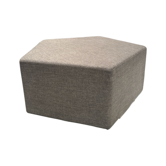 Grey Five Sided Pentagon Ottoman