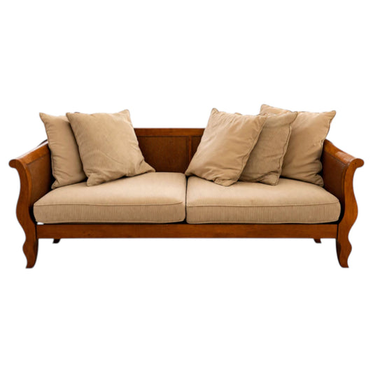 Coco Republic Designer Sofa Set Solid Timber Frame 3 Seater + Armchair
