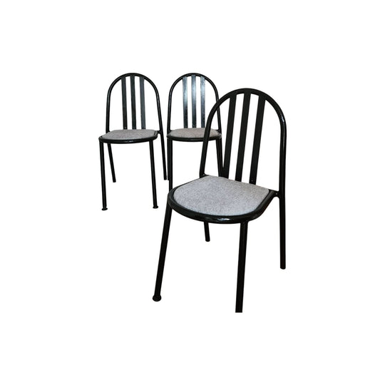 8 x Vintage Ramler Black Metal Dining Chairs $85 each