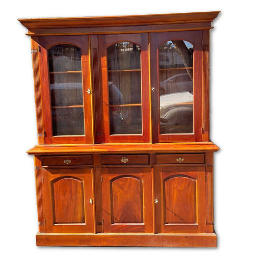 Large Classic Timber Buffet / Display Cabinet
