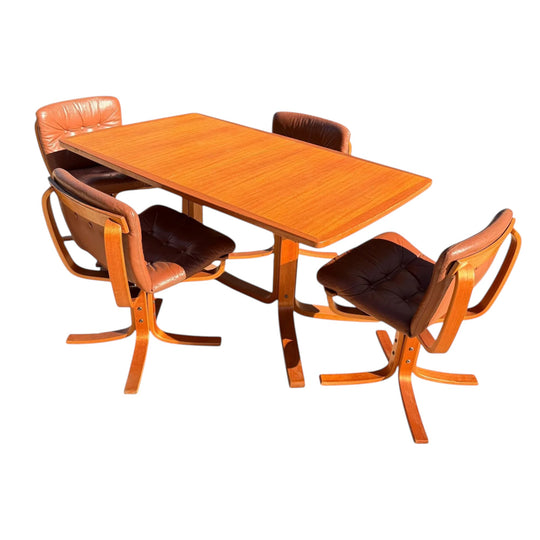 Joe Rufenacht Extension Dining Table & 4 Chairs – Rare Mid-Century Australian Classic