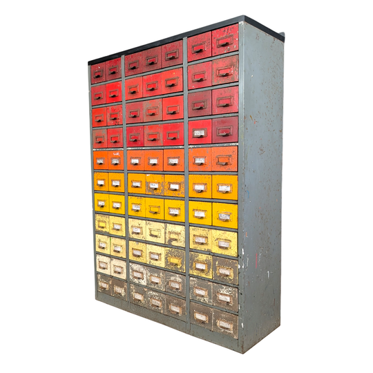 Early 20th Century Steel Multi Drawer Cabinet by Tracy Office Systems