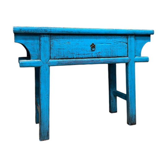 Chinese Blue Lacquered Hall Table