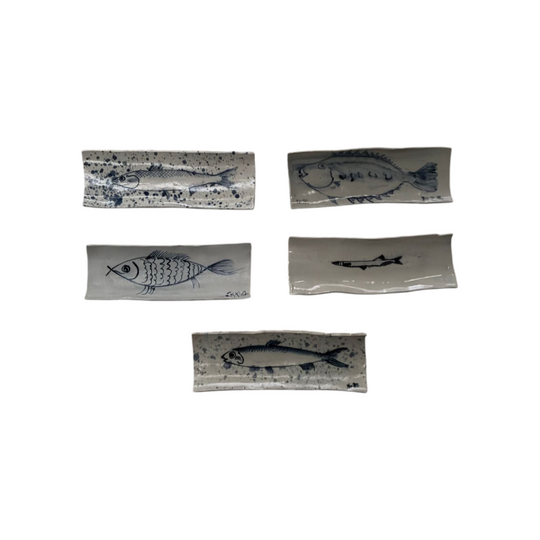 Set of Five Japanese Serving Plates