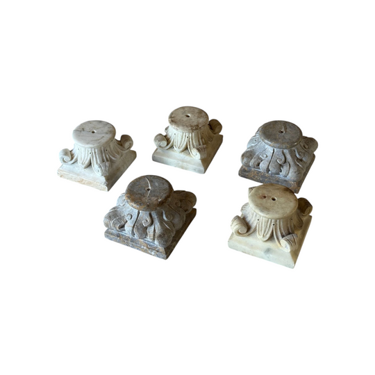 Vintage Salvaged Marble Capitals - 2 Sizes