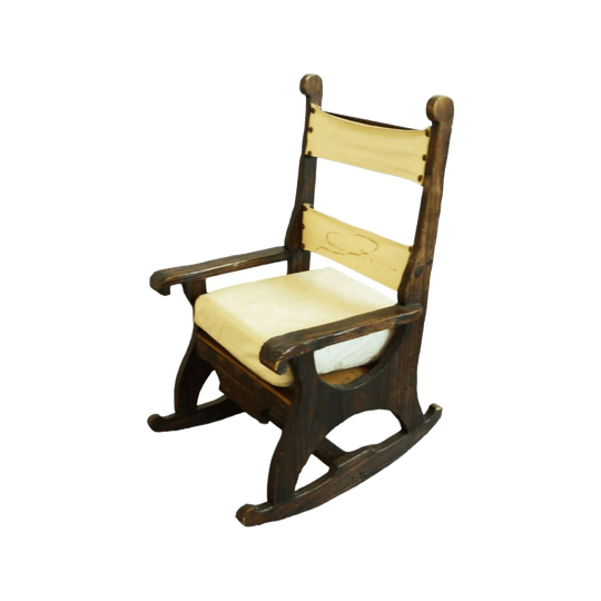 BRUTALIST Vintage African Rocking Chair