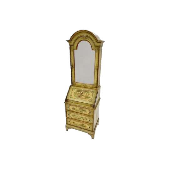 Italian Painted Secretaire Bookcase