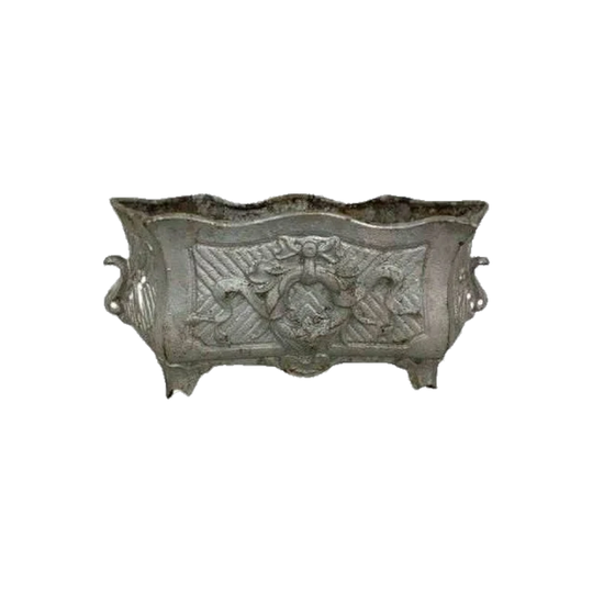 Pair French cast iron urns