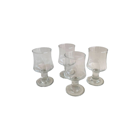 Vintage Tulip-Shaped Goblets – Set of 4
