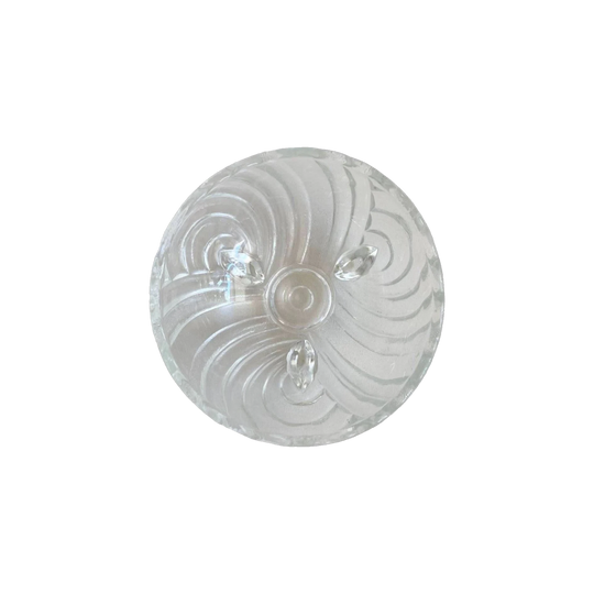 Vintage Round Footed Glass Dish, Small