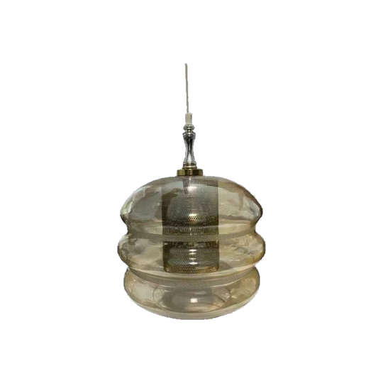1960s Swedish Tinted Glass Lighting Fixture