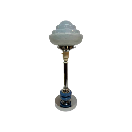 Art Deco chrome and Bakelite table lamp