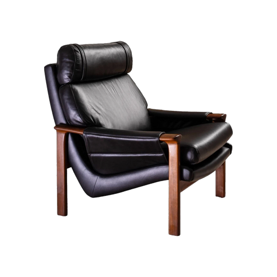Tessa T21 Armchair in Black Leather