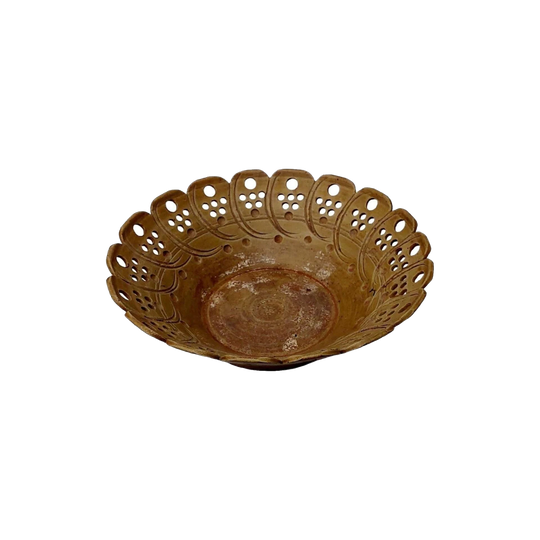 Clive Simmonds Filigree Pottery Bowl, Signed, 1980