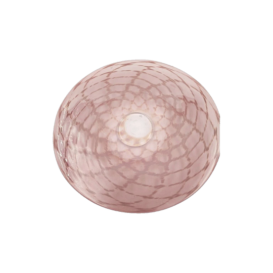 Matt Larwood Large Pink‑Toned Vintage Hand‑Blown Art Glass Platter, Signed