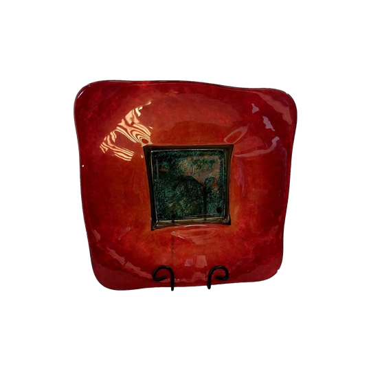 Michelle Marsh ‘City Sunset’ Large Glass Platter – Australian Studio Glass, Mish Mash Design