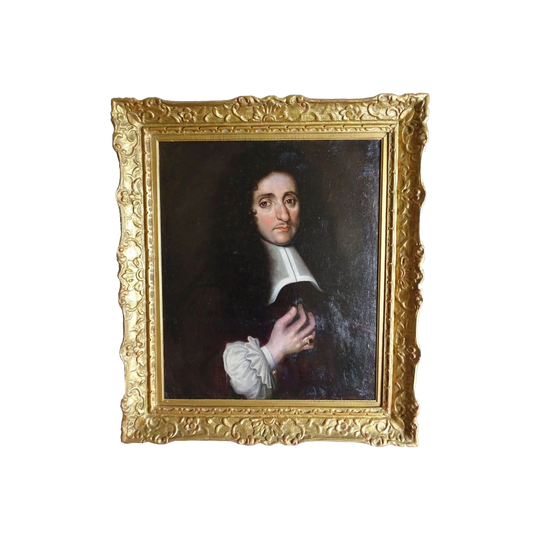 Portrait of King Louis XIV, 18th-Century French Oil on Canvas Laid on Panel, in 19th-Century Carved Gilded Frame