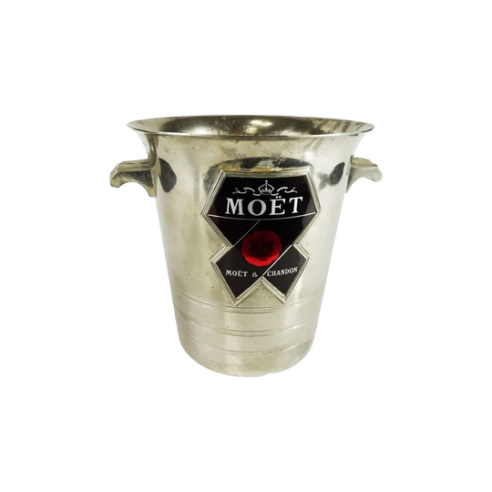Art Deco French Moet Champagne Bucket, Chrome Finish