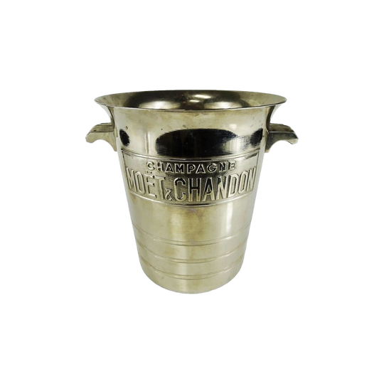 Vintage French Moët Champagne Bucket, Chrome Finish, 21 cm
