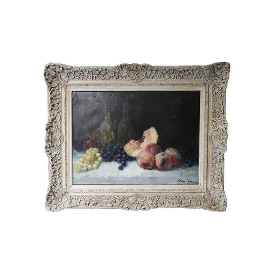 Large Antique French Impressionist Still Life, Oil on Canvas, Signed, Henry Dubois, 19th Century, Period French Frame
