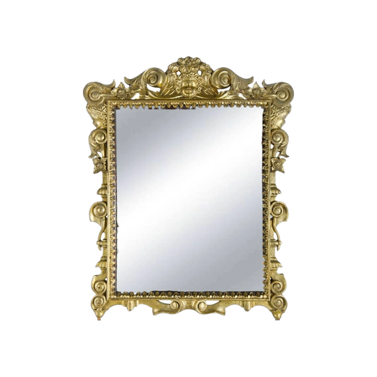 Late 18th Century Italian Baroque-Style Carved Giltwood Mirror