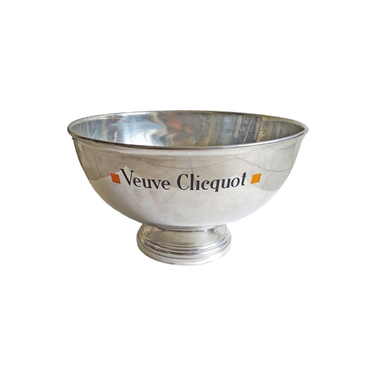 Vintage French Veuve Cliquot Large Polished Metal Champagne Bowl/Bucket with Embossed Lettering (CB 288)