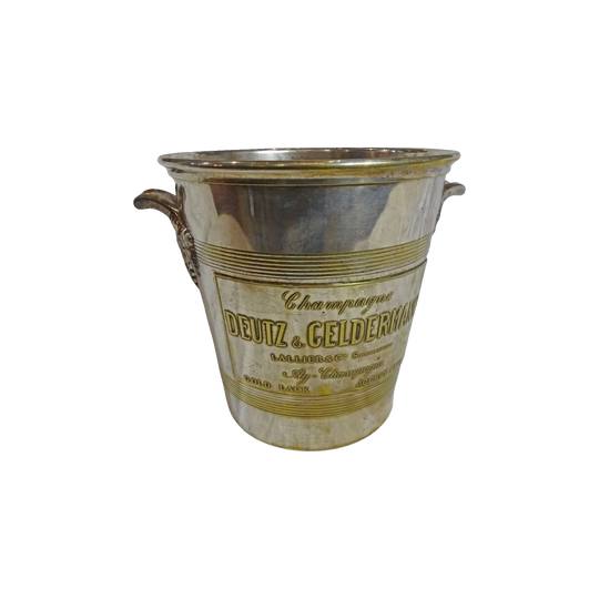 Vintage French Silver-Plated Brass Champagne Bucket by Deutz & Geldermann (CB 297), 20 cm H